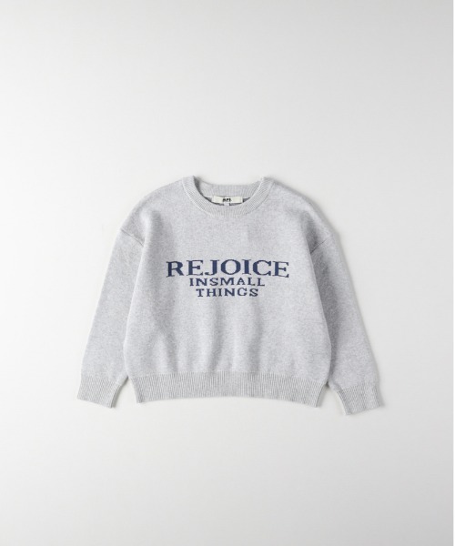 Right-on（ライトオン）の「【HONEYSUCKLE ROSE】スウェットライクロゴセーター (スウェットライク/ロゴ/通気性/デイリー/カジュアル/きれいめ / 親子でお揃い)（ニット/セーター・レディース・キナリ/ダークグレー/グレー・S/M/L）」の8枚目の写真