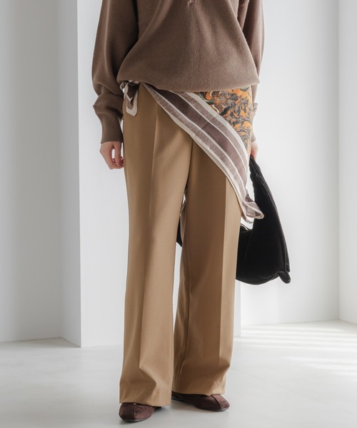 Elura（エルーラ）の「サマ見えあったかワイドパンツ＜低身長サイズあり＞/593424（その他パンツ・レディース・ブラック/ホワイト/キャメル・MEDIUM/LARGE/FREE(S)）」の3枚目の写真