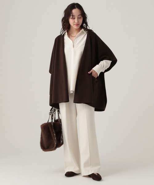 Elura（エルーラ）の「サマ見えあったかワイドパンツ＜低身長サイズあり＞/593424（その他パンツ・レディース・ブラック/ホワイト/キャメル・MEDIUM/LARGE/FREE(S)）」の7枚目の写真