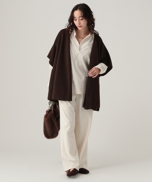 Elura（エルーラ）の「サマ見えあったかワイドパンツ＜低身長サイズあり＞/593424（その他パンツ・レディース・ブラック/ホワイト/キャメル・MEDIUM/LARGE/FREE(S)）」の9枚目の写真