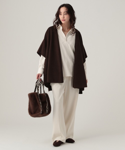 Elura（エルーラ）の「サマ見えあったかワイドパンツ＜低身長サイズあり＞/593424（その他パンツ・レディース・ブラック/ホワイト/キャメル・MEDIUM/LARGE/FREE(S)）」の10枚目の写真