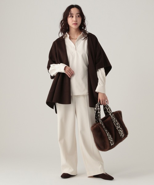 Elura（エルーラ）の「サマ見えあったかワイドパンツ＜低身長サイズあり＞/593424（その他パンツ・レディース・ブラック/ホワイト/キャメル・MEDIUM/LARGE/FREE(S)）」の11枚目の写真