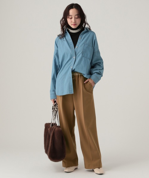 Elura（エルーラ）の「サマ見えあったかワイドパンツ＜低身長サイズあり＞/593424（その他パンツ・レディース・ブラック/ホワイト/キャメル・MEDIUM/LARGE/FREE(S)）」の17枚目の写真