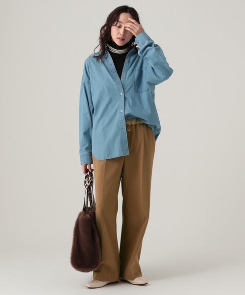 Elura（エルーラ）の「サマ見えあったかワイドパンツ＜低身長サイズあり＞/593424（その他パンツ・レディース・ブラック/ホワイト/キャメル・MEDIUM/LARGE/FREE(S)）」の18枚目の写真