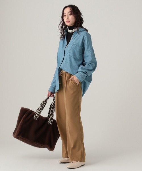 Elura（エルーラ）の「サマ見えあったかワイドパンツ＜低身長サイズあり＞/593424（その他パンツ・レディース・ブラック/ホワイト/キャメル・MEDIUM/LARGE/FREE(S)）」の19枚目の写真