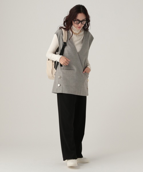 Elura（エルーラ）の「サマ見えあったかワイドパンツ＜低身長サイズあり＞/593424（その他パンツ・レディース・ブラック/ホワイト/キャメル・MEDIUM/LARGE/FREE(S)）」の12枚目の写真