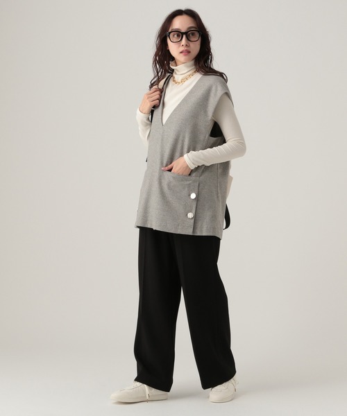 Elura（エルーラ）の「サマ見えあったかワイドパンツ＜低身長サイズあり＞/593424（その他パンツ・レディース・ブラック/ホワイト/キャメル・MEDIUM/LARGE/FREE(S)）」の13枚目の写真