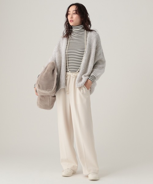 Elura（エルーラ）の「サマ見えあったかワイドパンツ＜低身長サイズあり＞/593424（その他パンツ・レディース・ブラック/ホワイト/キャメル・MEDIUM/LARGE/FREE(S)）」の4枚目の写真