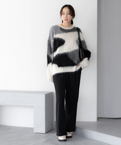 Elura（エルーラ）の「サマ見えあったかワイドパンツ＜低身長サイズあり＞/593424（その他パンツ・レディース・ブラック/ホワイト/キャメル/ブラウン・MEDIUM/LARGE/FREE(S)）」の17枚目の写真