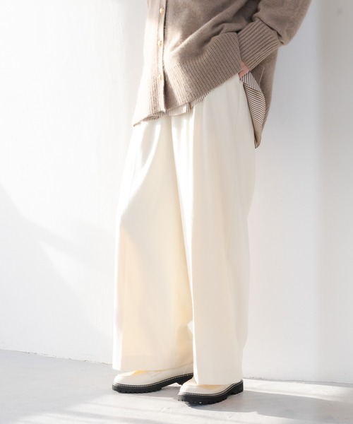 Elura（エルーラ）の「サマ見えあったかワイドパンツ＜低身長サイズあり＞/593424（その他パンツ・レディース・ブラック/ホワイト/キャメル/ブラウン・MEDIUM/LARGE/FREE(S)）」の15枚目の写真