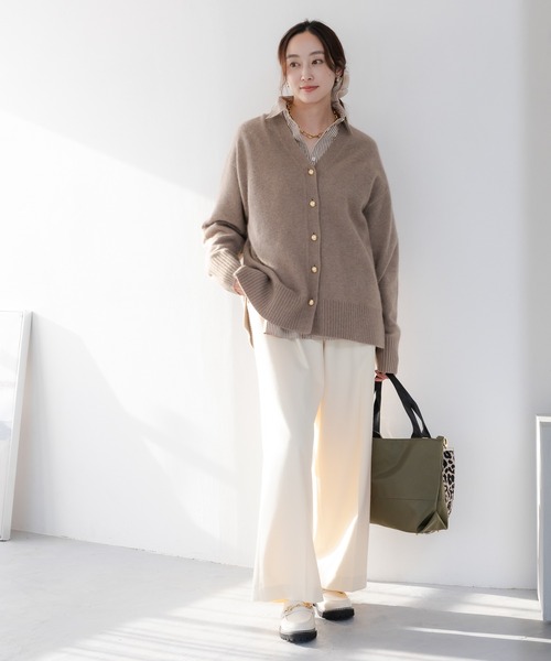 Elura（エルーラ）の「サマ見えあったかワイドパンツ＜低身長サイズあり＞/593424（その他パンツ・レディース・ブラック/ホワイト/キャメル/ブラウン・MEDIUM/LARGE/FREE(S)）」の12枚目の写真