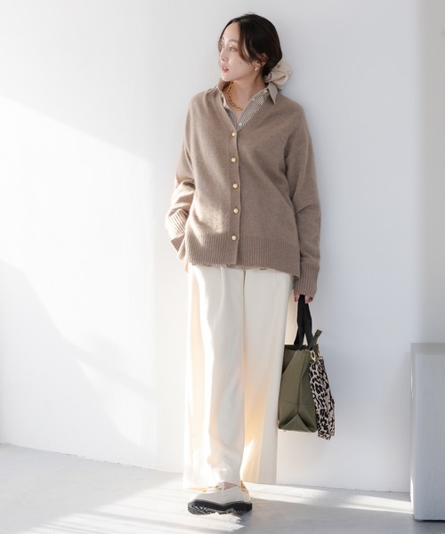 Elura（エルーラ）の「サマ見えあったかワイドパンツ＜低身長サイズあり＞/593424（その他パンツ・レディース・ブラック/ホワイト/キャメル/ブラウン・MEDIUM/LARGE/FREE(S)）」の13枚目の写真