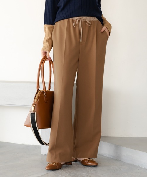 Elura（エルーラ）の「サマ見えあったかワイドパンツ＜低身長サイズあり＞/593424（その他パンツ・レディース・ブラック/ホワイト/キャメル/ブラウン・MEDIUM/LARGE/FREE(S)）」の22枚目の写真