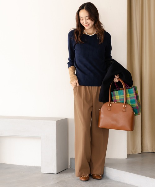 Elura（エルーラ）の「サマ見えあったかワイドパンツ＜低身長サイズあり＞/593424（その他パンツ・レディース・ブラック/ホワイト/キャメル/ブラウン・MEDIUM/LARGE/FREE(S)）」の20枚目の写真