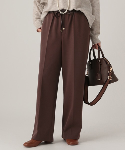 Elura（エルーラ）の「サマ見えあったかワイドパンツ＜低身長サイズあり＞/593424（その他パンツ・レディース・ブラック/ホワイト/キャメル/ブラウン・MEDIUM/LARGE/FREE(S)）」の9枚目の写真