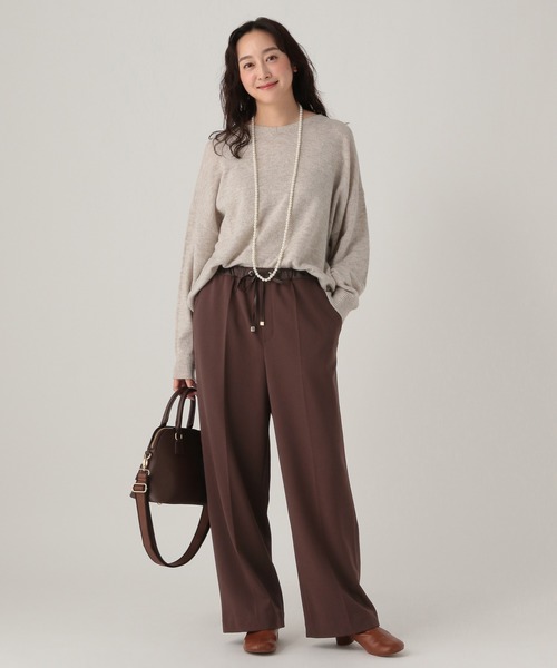 Elura（エルーラ）の「サマ見えあったかワイドパンツ＜低身長サイズあり＞/593424（その他パンツ・レディース・ブラック/ホワイト/キャメル/ブラウン・MEDIUM/LARGE/FREE(S)）」の8枚目の写真