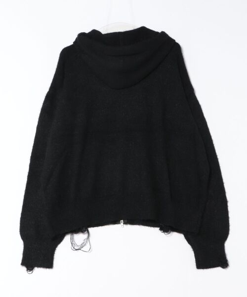 Figments（フィグメンツ）の「シャギーニットロゴダブルZIPパーカー（パーカー・レディース・ブラック・FREE）」の17枚目の写真