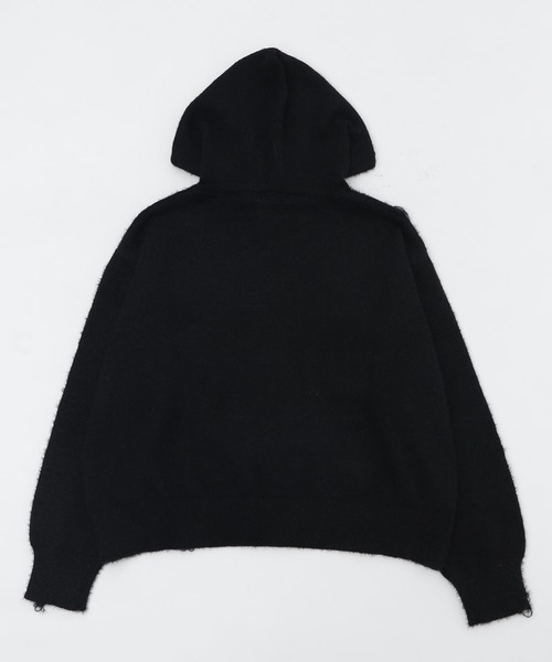 Figments（フィグメンツ）の「シャギーニットロゴダブルZIPパーカー（パーカー・レディース・ブラック・FREE）」の10枚目の写真