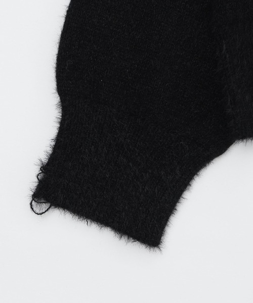 Figments（フィグメンツ）の「シャギーニットロゴダブルZIPパーカー（パーカー・レディース・ブラック・FREE）」の13枚目の写真