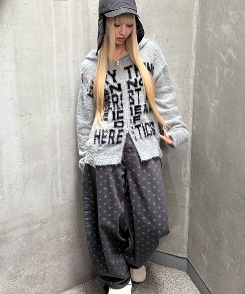 シャギーニットロゴダブルZIPパーカー（パーカー）｜Figments