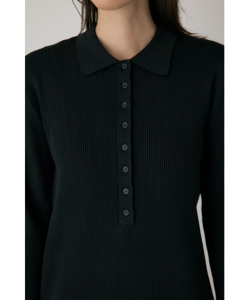crie conforto(クリーコンフォルト)の「ポロリブニットワンピース ロングワンピース / 冬服(ワンピース・レディース・グレー/ブラック・FREE)」の19枚目の写真