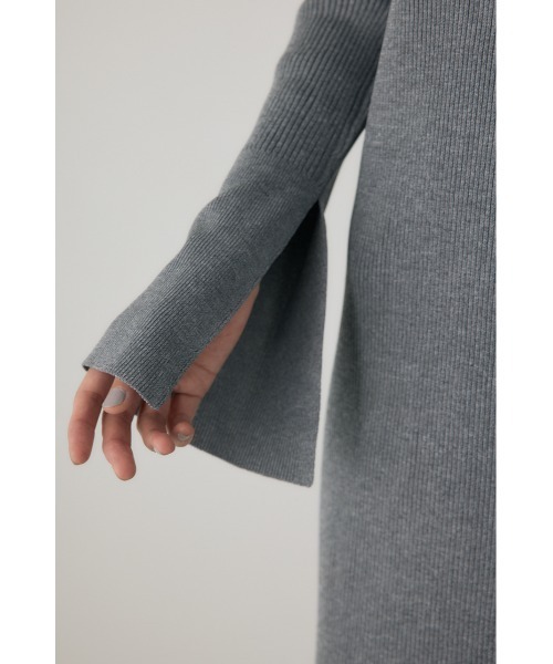 crie conforto(クリーコンフォルト)の「ポロリブニットワンピース ロングワンピース / 冬服(ワンピース・レディース・グレー/ブラック・FREE)」の10枚目の写真