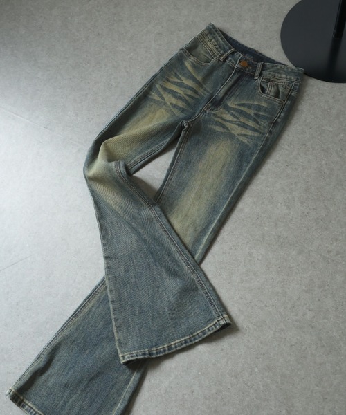 Ulysses（ユリシス）の「フレアデニムパンツ／ヴィンテージウォッシュ（デニムパンツ・レディース・ブルー/ネイビー・S/M）」の16枚目の写真