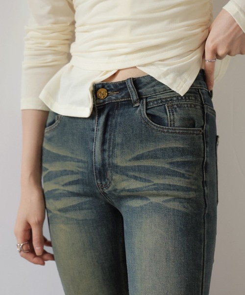 Ulysses（ユリシス）の「フレアデニムパンツ／ヴィンテージウォッシュ（デニムパンツ・レディース・ブルー/ネイビー・S/M）」の14枚目の写真