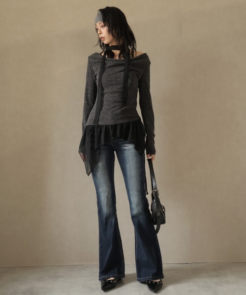 Ulysses（ユリシス）の「フレアデニムパンツ／ヴィンテージウォッシュ（デニムパンツ・レディース・ブルー/ネイビー・S/M）」の17枚目の写真