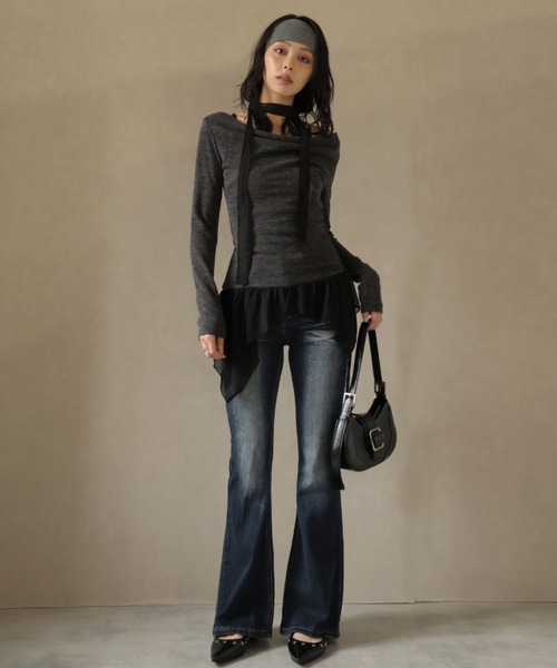 Ulysses（ユリシス）の「フレアデニムパンツ／ヴィンテージウォッシュ（デニムパンツ・レディース・ブルー/ネイビー・S/M）」の18枚目の写真