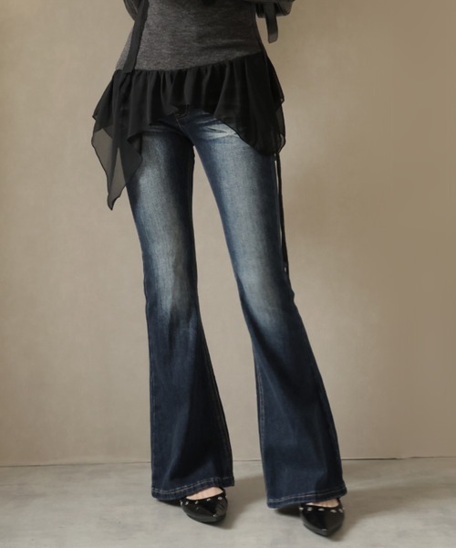 Ulysses（ユリシス）の「フレアデニムパンツ／ヴィンテージウォッシュ（デニムパンツ・レディース・ブルー/ネイビー・S/M）」の20枚目の写真