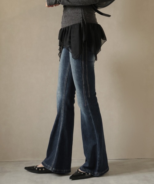 Ulysses（ユリシス）の「フレアデニムパンツ／ヴィンテージウォッシュ（デニムパンツ・レディース・ブルー/ネイビー・S/M）」の21枚目の写真