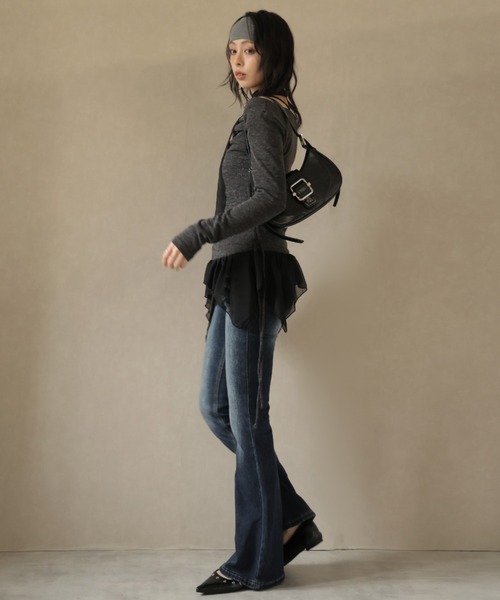 Ulysses（ユリシス）の「フレアデニムパンツ／ヴィンテージウォッシュ（デニムパンツ・レディース・ブルー/ネイビー・S/M）」の22枚目の写真