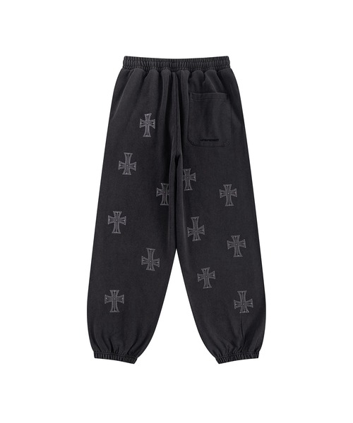 UNKNOWN LONDON(アンノウン・ロンドン)の「スエットパンツ|Outline Cross Rhinestone Sweat Pants|Unknown London(スウェットパンツ・メンズ・レッド/ベージュ/ブラック・SMALL/MEDIUM/LARGE/X-LARGE)」の11枚目の写真
