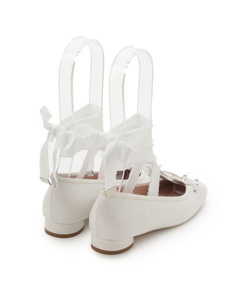 LILY BROWN(リリーブラウン)の「レースアップバレエシューズ(パンプス・レディース・ホワイト/アイボリー/ブラック・S/M/L)」の10枚目の写真