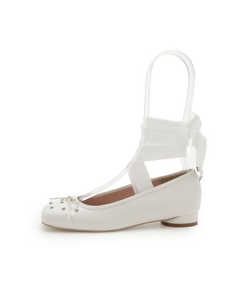 LILY BROWN(リリーブラウン)の「レースアップバレエシューズ(パンプス・レディース・ホワイト/アイボリー/ブラック・S/M/L)」の11枚目の写真