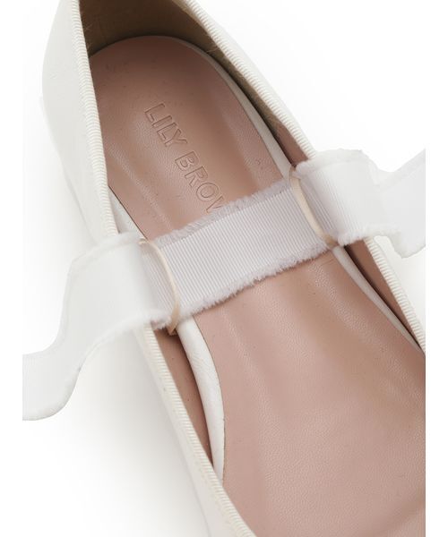 LILY BROWN(リリーブラウン)の「レースアップバレエシューズ(パンプス・レディース・ホワイト/アイボリー/ブラック・S/M/L)」の15枚目の写真