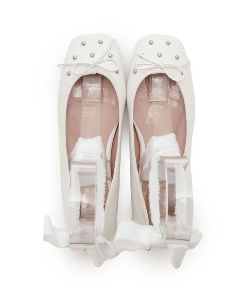 LILY BROWN(リリーブラウン)の「レースアップバレエシューズ(パンプス・レディース・ホワイト/アイボリー/ブラック・S/M/L)」の16枚目の写真