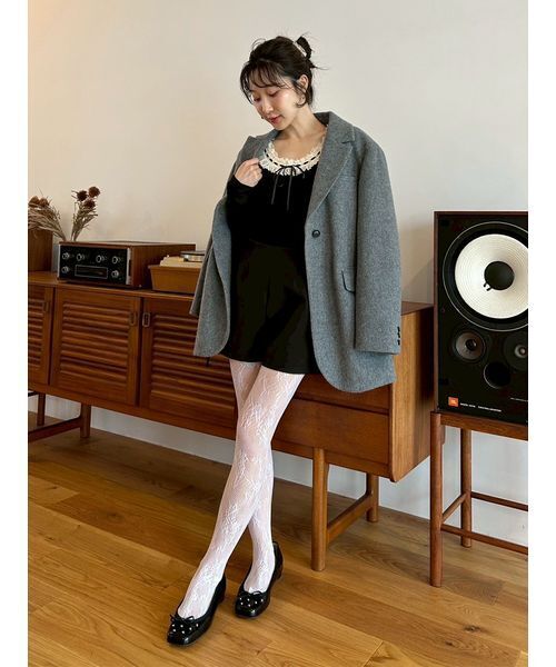 LILY BROWN(リリーブラウン)の「レースアップバレエシューズ(パンプス・レディース・ホワイト/アイボリー/ブラック・S/M/L)」の18枚目の写真