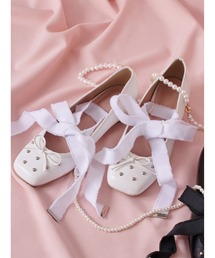 LILY BROWN | レースアップバレエシューズ(パンプス)