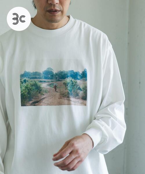 URBAN RESEARCH DOORS（アーバンリサーチドアーズ）の「Grow Organic フォトプリントロングスリーブTシャツ（Tシャツ/カットソー・メンズ・オフホワイト/ホワイト系その他・LARGE/MEDIUM）」の2枚目の写真