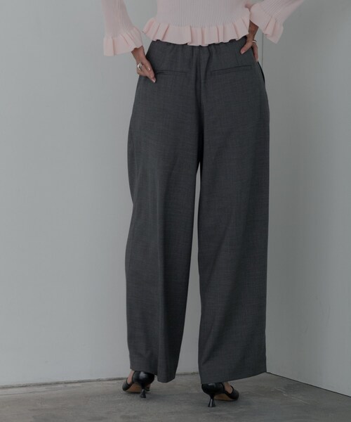 GALLEST（ギャレスト）の「センタータックメランジワイドパンツ（その他パンツ・レディース・チャコールグレー/ベージュ・36/38/40）」の9枚目の写真