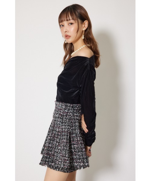 rienda（リエンダ）の「ソフティーカットオフショルトップス 秋服 冬服（Tシャツ/カットソー・レディース・ブラック/ピンク/ブラウン・FREE）」の6枚目の写真