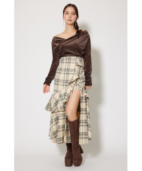 rienda（リエンダ）の「ソフティーカットオフショルトップス 秋服 冬服（Tシャツ/カットソー・レディース・ブラック/ピンク/ブラウン・FREE）」の13枚目の写真