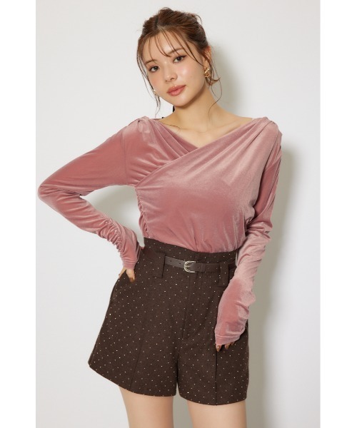 rienda（リエンダ）の「ソフティーカットオフショルトップス 秋服 冬服（Tシャツ/カットソー・レディース・ブラック/ピンク/ブラウン・FREE）」の21枚目の写真