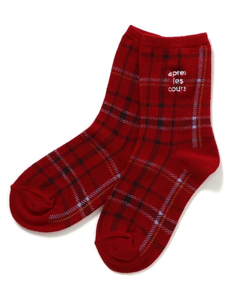 apres les cours(アプレレクール)の「クリスマスソックス(ソックス/靴下・キッズ・アイボリー/レッド/ネイビー・12/15 /18/21)」の3枚目の写真
