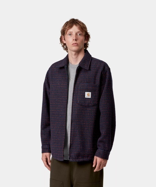 Carhartt WIP(カーハートダブリューアイピー)の「Carhartt WIP BELLAMY SHIRT JAC(カーハートワークインプログレス ベラミー シャツ ジャケット)(シャツ/ブラウス・メンズ・パープル系/ワイン系・SMALL/MEDIUM/LARGE/X-LARGE)」の1枚目の写真