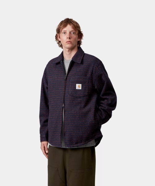 Carhartt WIP(カーハートダブリューアイピー)の「Carhartt WIP BELLAMY SHIRT JAC(カーハートワークインプログレス ベラミー シャツ ジャケット)(シャツ/ブラウス・メンズ・パープル系/ワイン系・SMALL/MEDIUM/LARGE/X-LARGE)」の5枚目の写真