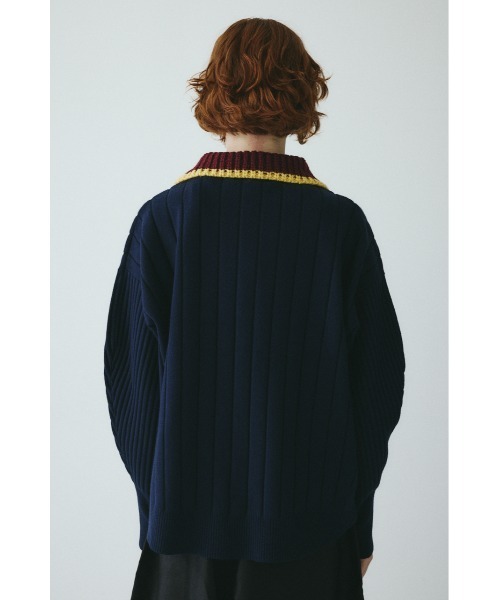 HeRIN.CYE(ヘリンドットサイ)の「Point collar knit pull over ポイントカラーニットプルオーバー(ニット/セーター・レディース・ネイビー/ベージュ/グレー・FREE)」の15枚目の写真
