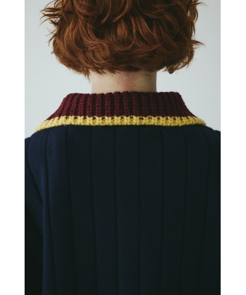 HeRIN.CYE(ヘリンドットサイ)の「Point collar knit pull over ポイントカラーニットプルオーバー(ニット/セーター・レディース・ネイビー/ベージュ/グレー・FREE)」の17枚目の写真